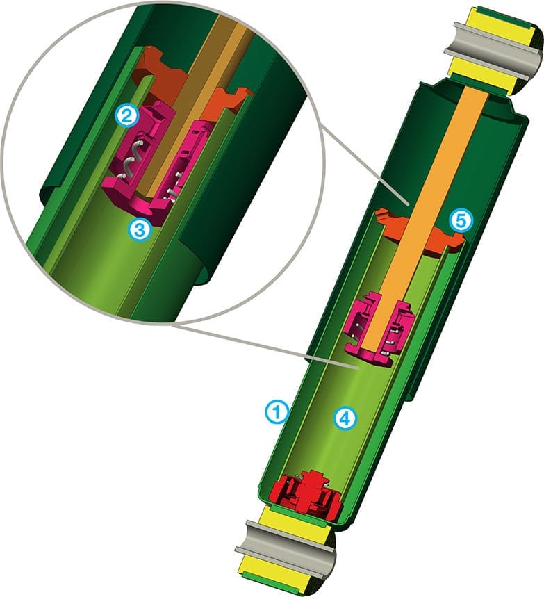 Low Pressure Gas Shock Absorber Powerdown Powerdown